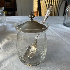 Sterling Silver etched sugar bowl